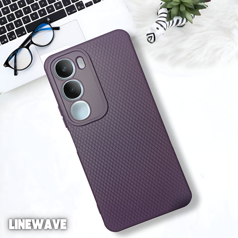 Deep Purple  Line Wave Silicone Case for Vivo Y29