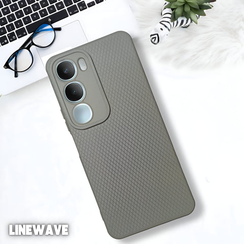 Grey Line Wave Silicone Case for Vivo Y29