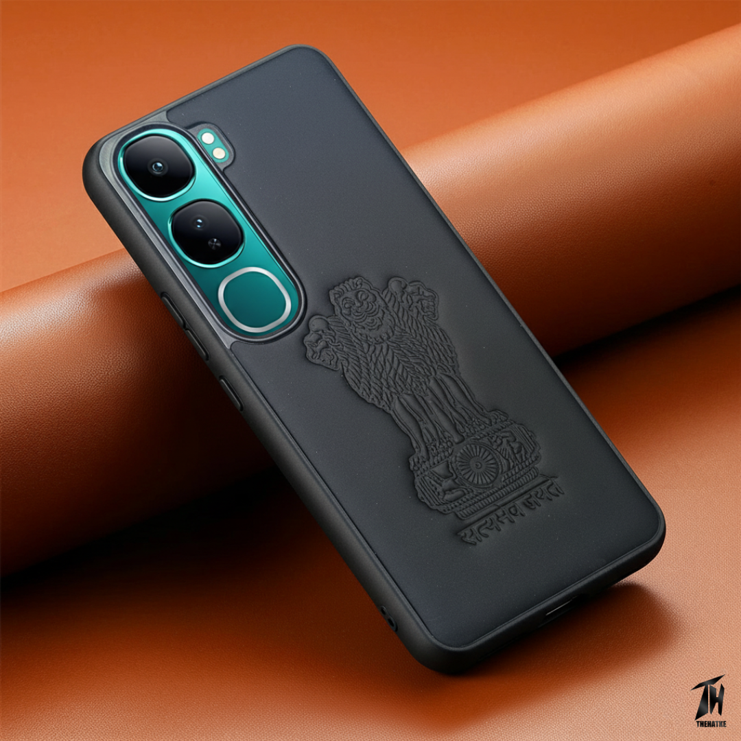 Ashoka Black Leather Case for Vivo Y300