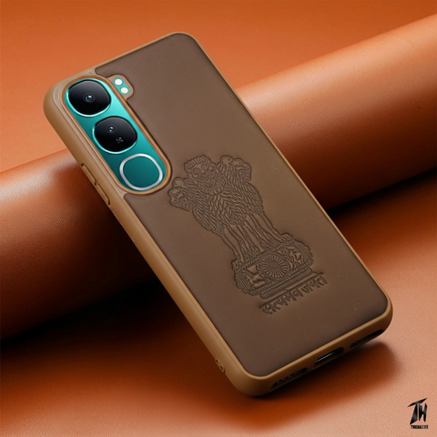 Ashoka Dark Brown Leather Case for Vivo Y300