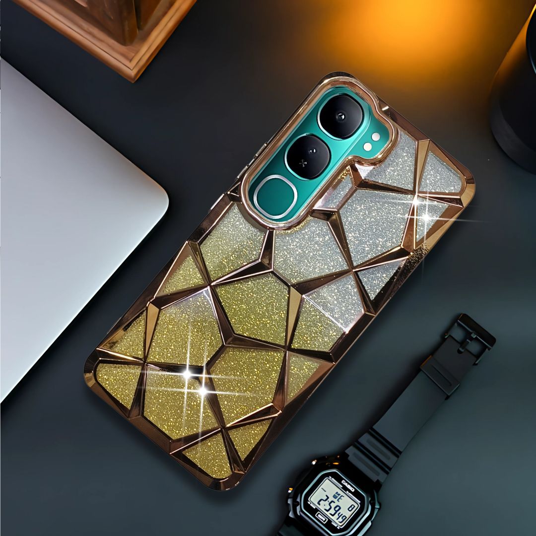Dazzle Gold Silicone case for Vivo Y300