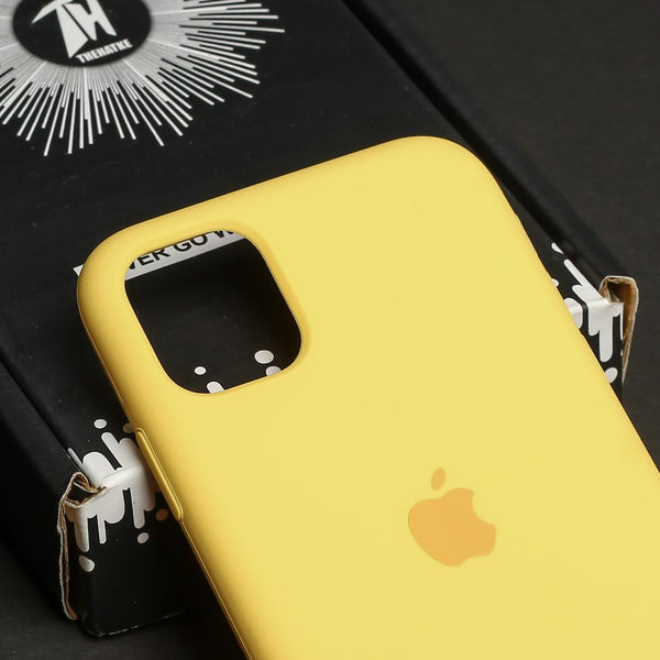Yellow Original Silicone case for Apple iPhone 12 - The Hatke