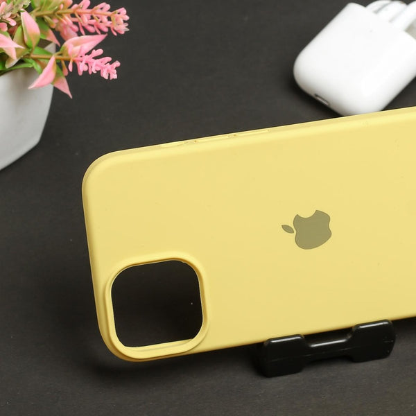 Yellow Original Silicone case for Apple iphone 15 Plus - The Hatke