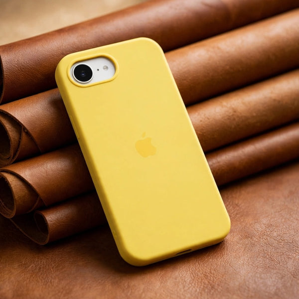 Yellow Original Silicone case for Apple iphone 16e - The Hatke