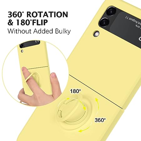 Yellow Original Silicone case for Samsung Galaxy Z FLIP 3 - The Hatke
