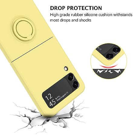 Yellow Original Silicone case for Samsung Galaxy Z FLIP 4 - The Hatke