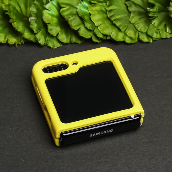 Yellow Original Silicone case for Samsung Galaxy Z FLIP 5 - The Hatke