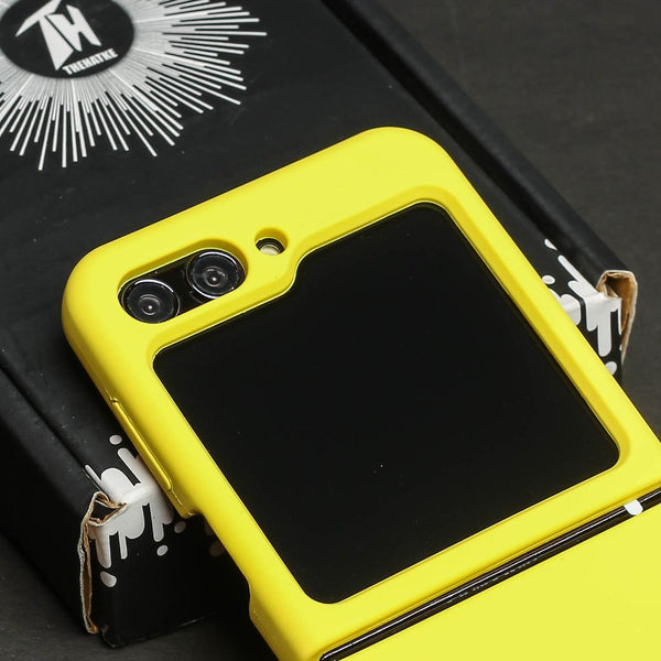 Yellow Original Silicone case for Samsung Galaxy Z FLIP 5 - The Hatke