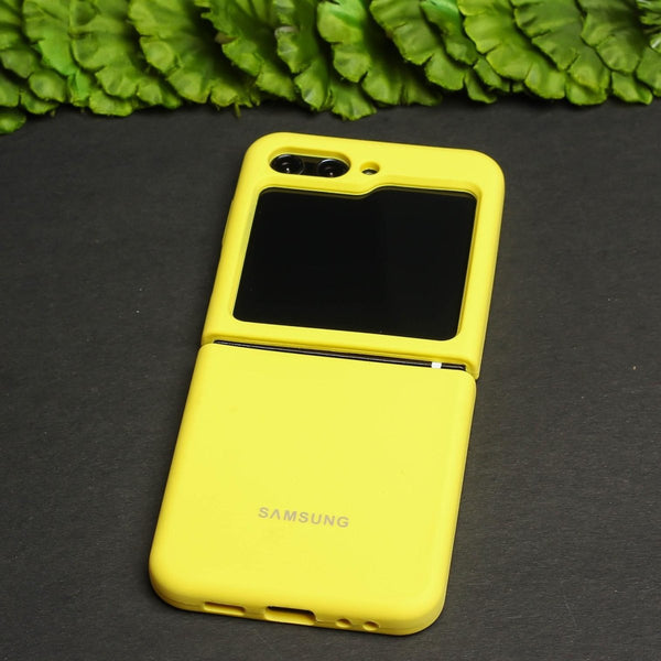 Yellow Original Silicone case for Samsung Galaxy Z FLIP 5 - The Hatke