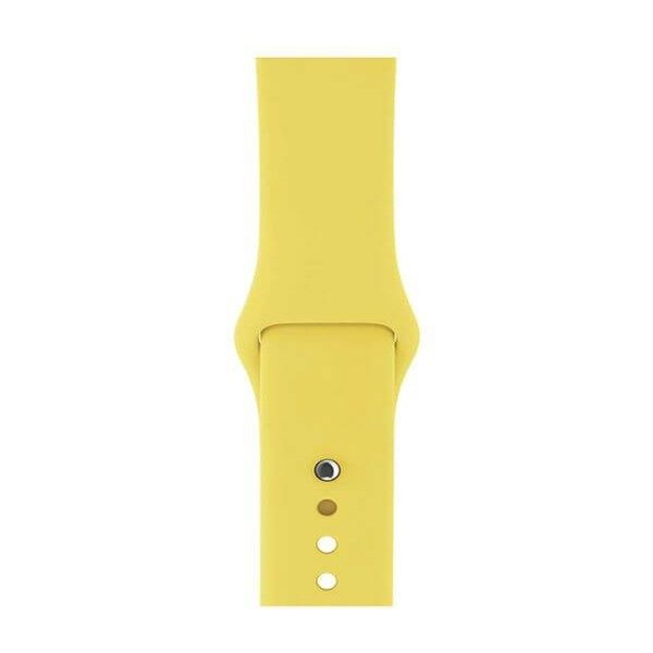 Yellow Plain Silicone Strap For Apple Watch Series 6 (38mm/40mm/41mm) - The Hatke