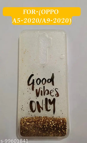 Brown Good Vibes Silicone Case for Oppo A5 2020