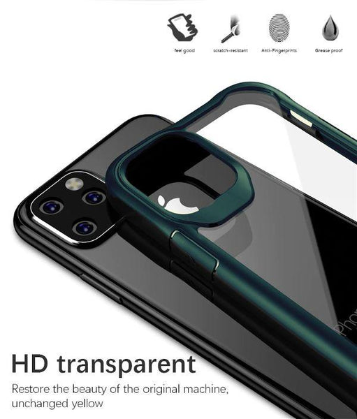 Green Shockproof Transparent Silicone Case for Apple iphone 11 pro