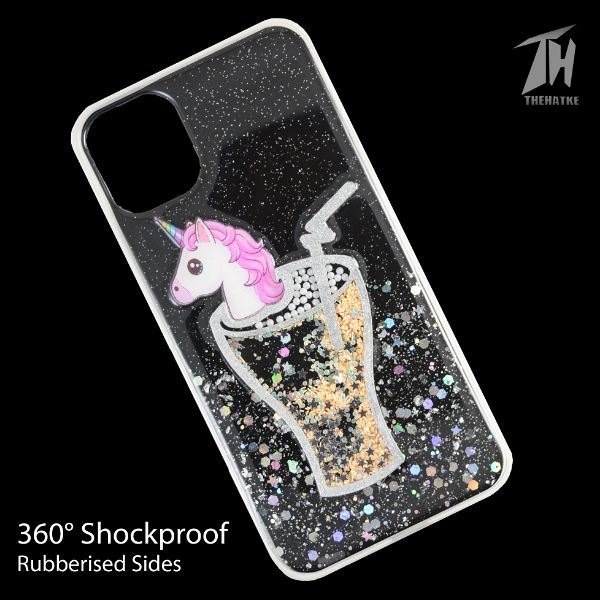 Black 3D Unicorn Silicone Case For Apple iphone 11 pro max