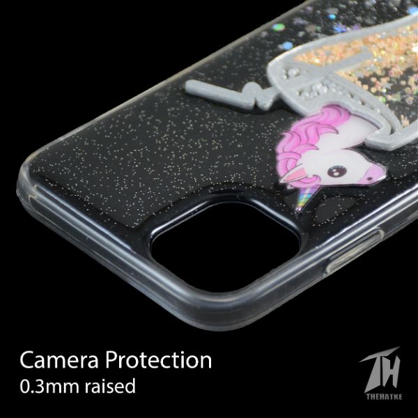 Black 3D Unicorn Silicone Case For Apple iphone 11 pro max