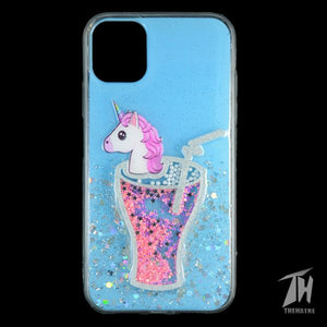 Blue 3D Unicorn Silicone Case For Apple iphone 11 pro max