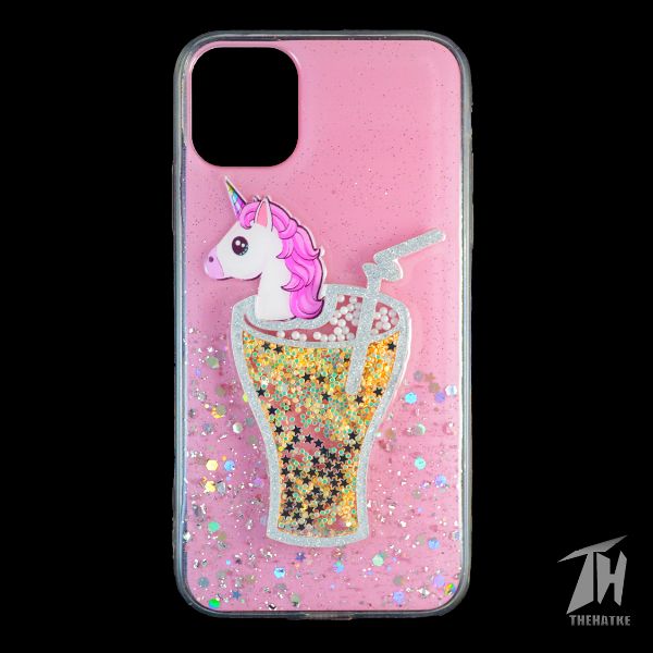 Pink 3D Unicorn Silicone Case For Apple iphone 11 pro