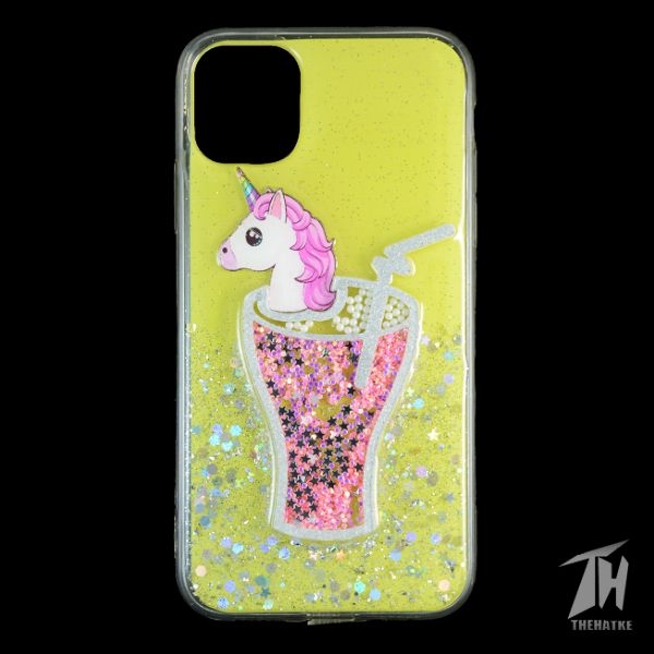 Yellow 3D Unicorn Silicone Case For Apple iphone 11 pro max