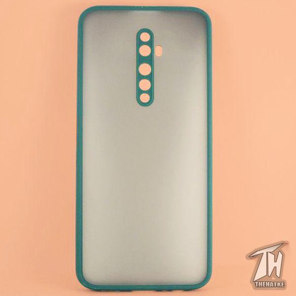 Dark Green Smoke Camera Safe Silicone case for Oppo Reno 2f