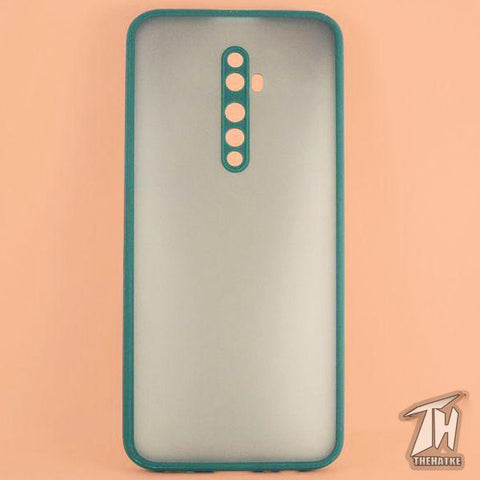 Dark Green Smoke Camera Safe Silicone case for Oppo Reno 2f