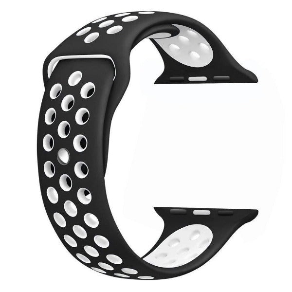 Black White Dotted Silicone Strap For Apple Iwatch (38mm/40mm)
