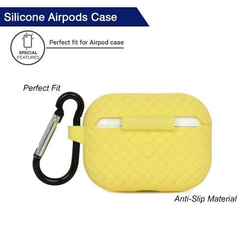 Yellow Stylish Silicone Case For Apple Airpods 3