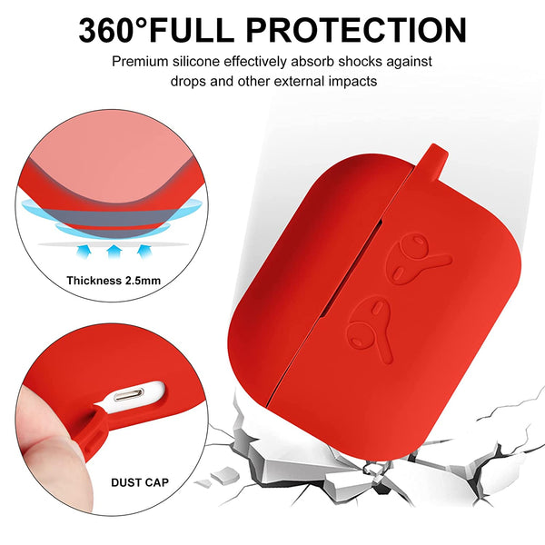 Red Silicone Case For Apple Airpods 3