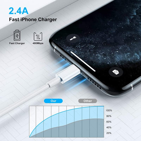 TheHatke USB C Fast Charging Lightning Cable For Apple Iphone, Ipad And Ipod - WHITE