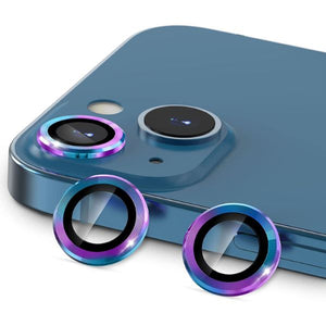 Rainbow Metallic camera ring lens guard for Apple iphone 13