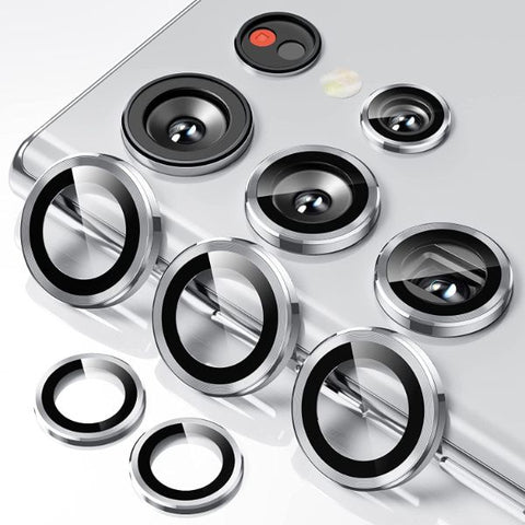 Silver Metallic camera ring lens guard for Samsung S22 Ultra