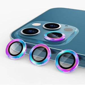 Rainbow Metallic camera ring lens guard for Apple iphone 12 Pro Max