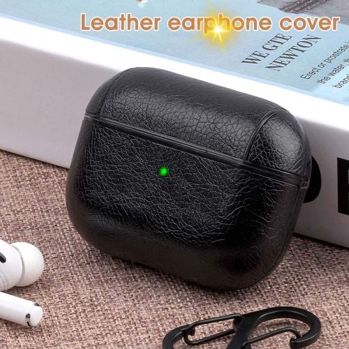 Black Leather Case For Apple Airpods 3