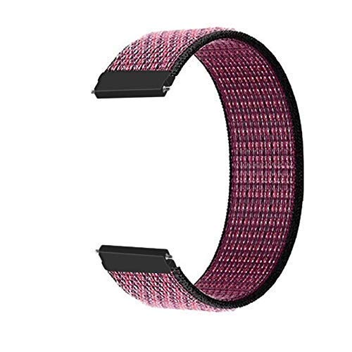 Stripes Pink Nylon Strap For Smart Watch 22mm