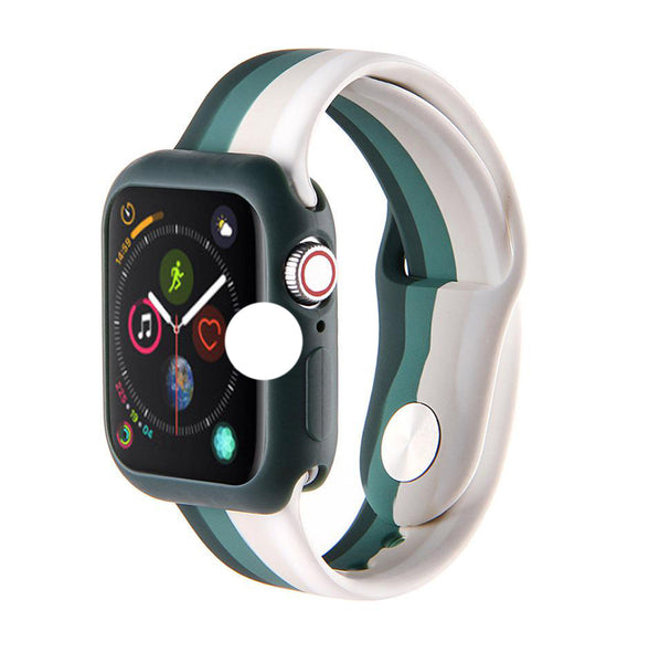 Camouflage Plain Silicone Strap For Apple Iwatch (42mm/44mm)
