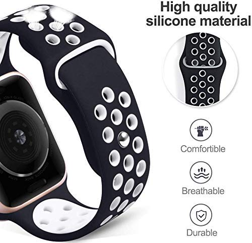 Blue White Dotted Silicone Strap For Smart Watch 22mm