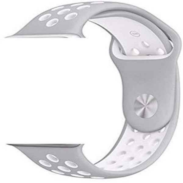 Grey White Dotted Silicone Strap For Apple Iwatch (42mm/44mm)