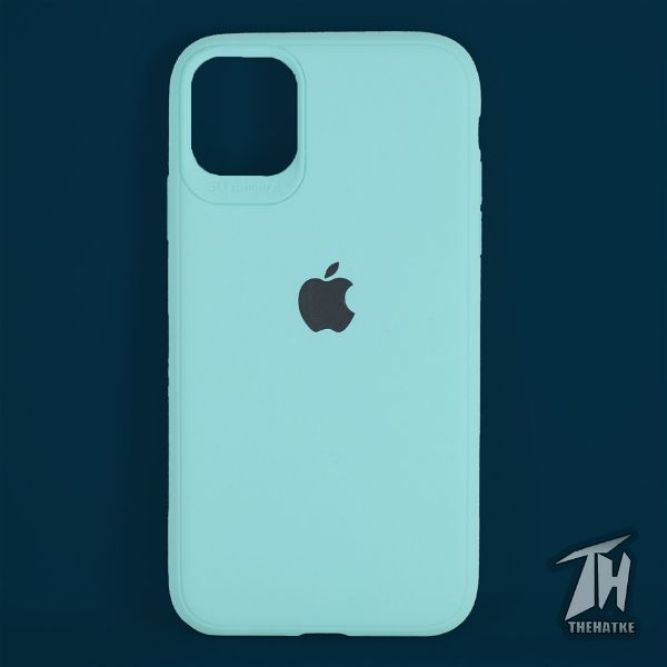 Light Blue Bumper Silicone Case for Apple iphone 12