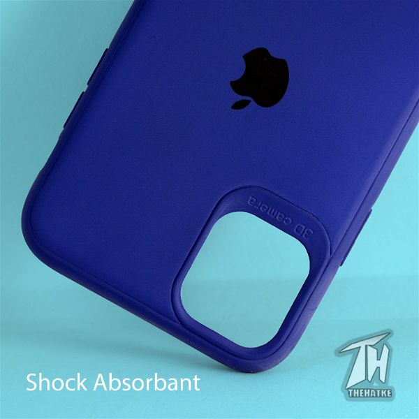 Dark Blue Bumper Silicone Case for Apple iphone 12