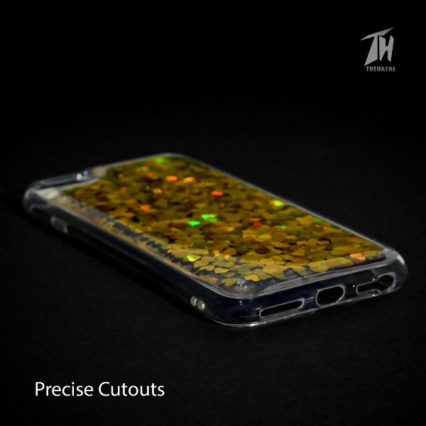 Golden Glitter Heart Case For Apple iphone 6/6s