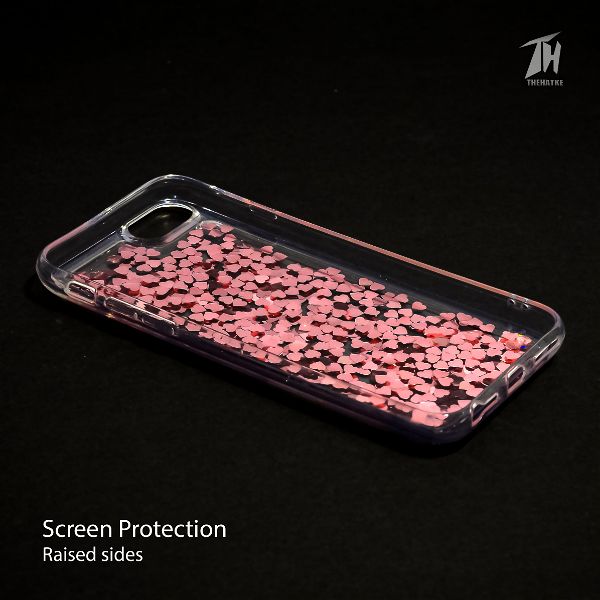 Pink Glitter Heart Case For Apple iphone SE 2