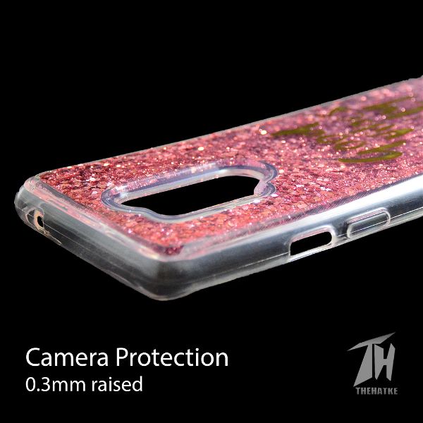 Pink Good Vibes Glitter Case For Oneplus 8 pro