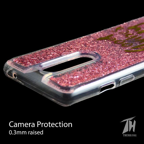 Pink Good Vibes Glitter Case For Oneplus 8