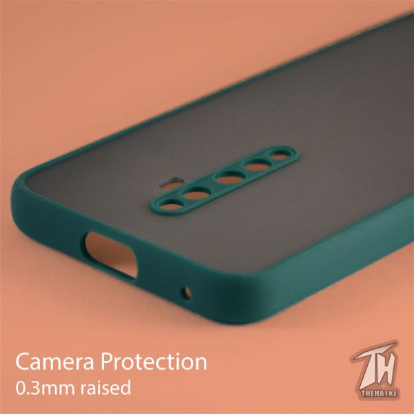 Dark Green Smoke Camera Safe Silicone case for Oppo Reno 2z