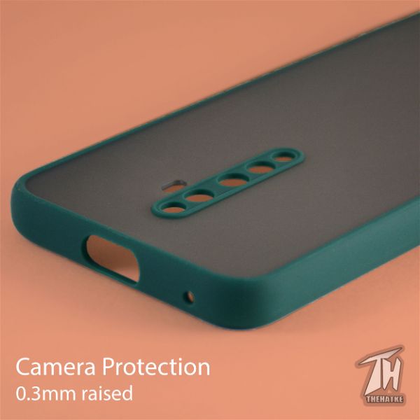 Dark Green Smoke Camera Safe Silicone case for Oppo Reno 2f