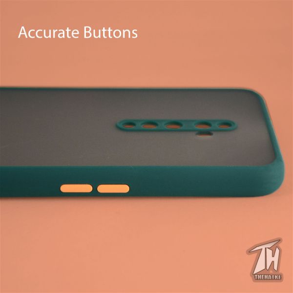 Dark Green Smoke Camera Safe Silicone case for Oppo Reno 2f