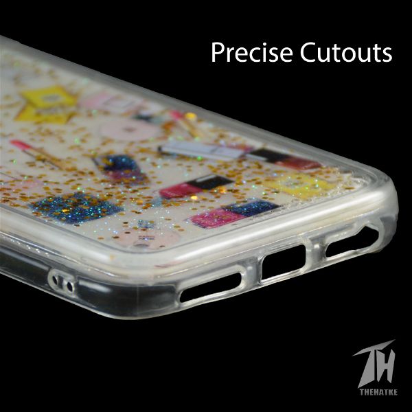 Transparent Makeup Glitter Case For Apple iphone 7