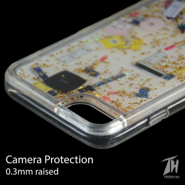 Transparent Makeup Glitter Case For Apple iphone 7