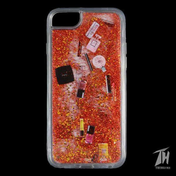 Red Makeup Glitter Case For Apple iphone 7