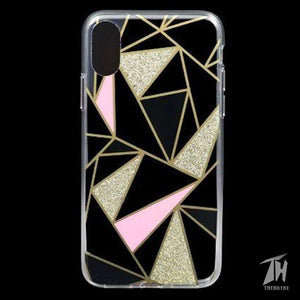 Golden Stripes Transparent Silicon Case For Apple Iphone Xs Max