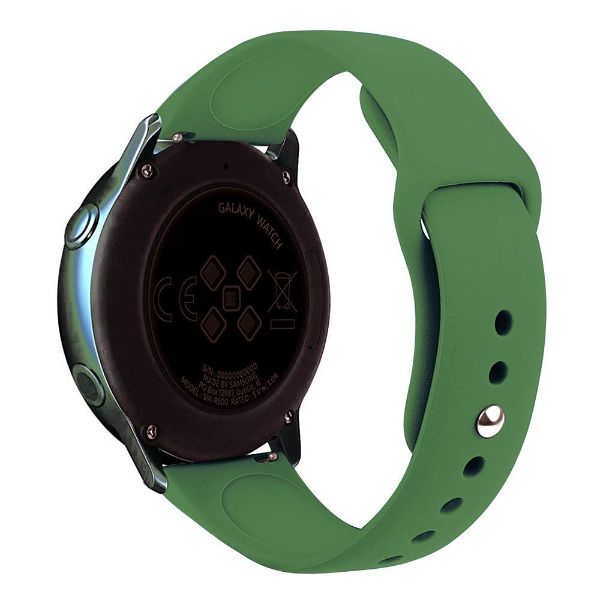 Green Plain Silicone Strap For Smart Watch (20mm)