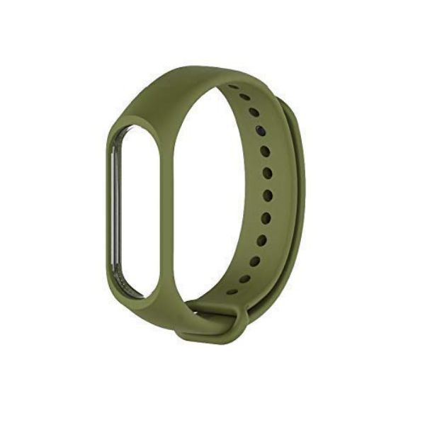 Green Plain Silicone Strap For M5 Band